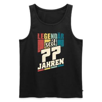 77. Geburtstag Legendär Seit 77 Jahren Legende 77 - Männer Premium Bio Tank Top - Schwarz - Vorne - Michal (187cm)