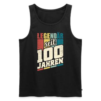 100. Geburtstag Legendär Seit 100 Jahren Hundert - Männer Premium Bio Tank Top - Schwarz - Vorne - AI Model Male 178 light (178cm)