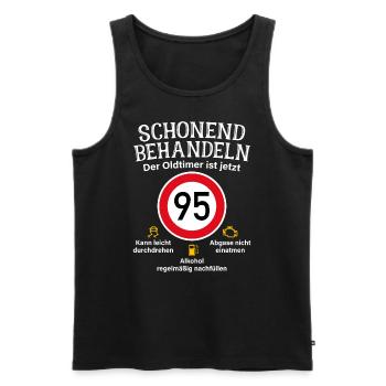95. Geburtstag Schonend Behandeln Oldtimer Ist 95 - Männer Premium Bio Tank Top - Schwarz - Vorne - Michal (187cm)