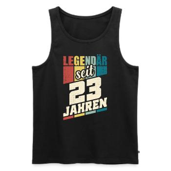 23. Geburtstag Legendär Seit 23 Jahren Legende 23 - Männer Premium Bio Tank Top - Schwarz - Vorne - Michal (187cm)