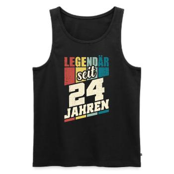 24. Geburtstag Legendär Seit 24 Jahren Legende 24 - Männer Premium Bio Tank Top - Schwarz - Vorne - AI Model Male 178 light (178cm)