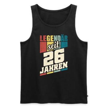 26. Geburtstag Legendär Seit 26 Jahren Legende 26 - Männer Premium Bio Tank Top - Schwarz - Vorne - Michal (187cm)