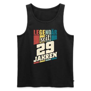 29. Geburtstag Legendär Seit 29 Jahren Legende 29 - Männer Premium Bio Tank Top - Schwarz - Vorne - AI Model Male 178 light (178cm)