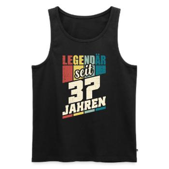 37. Geburtstag Legendär Seit 37 Jahren Legende 37 - Männer Premium Bio Tank Top - Schwarz - Vorne - AI Model Male 178 light (178cm)