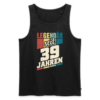 39. Geburtstag Legendär Seit 39 Jahren Legende 39 - Männer Premium Bio Tank Top - Schwarz - Vorne - AI Model Male 178 light (178cm)