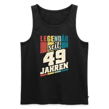 49. Geburtstag Legendär Seit 49 Jahren Legende 49 - Männer Premium Bio Tank Top - Schwarz - Vorne - Michal (187cm)