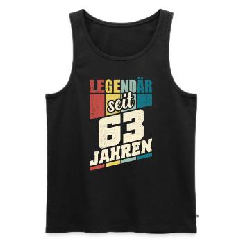 63. Geburtstag Legendär Seit 63 Jahren Legende 63 - Männer Premium Bio Tank Top - Schwarz - Vorne - AI Model Male 178 light (178cm)
