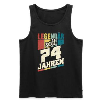 74. Geburtstag Legendär Seit 74 Jahren Legende 74 - Männer Premium Bio Tank Top - Schwarz - Vorne - AI Model Male 178 light (178cm)