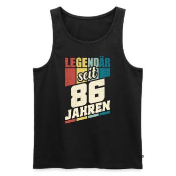 86. Geburtstag Legendär Seit 86 Jahren Legende 86 - Männer Premium Bio Tank Top - Schwarz - Vorne - AI Model Male 178 light (178cm)