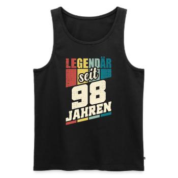 98. Geburtstag Legendär Seit 98 Jahren Legende 98 - Männer Premium Bio Tank Top - Schwarz - Vorne - AI Model Male 178 light (178cm)