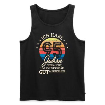 95. Geburtstag Geschenk Habe 95 Jahre Gebraucht - Männer Premium Bio Tank Top - Schwarz - Vorne - AI Model Male 178 light (178cm)