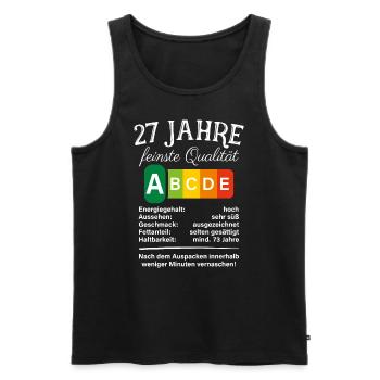 27 Jahre Feinste Qualität Geschenk 27. Geburtstag - Männer Premium Bio Tank Top - Schwarz - Vorne - AI Model Male 178 light (178cm)