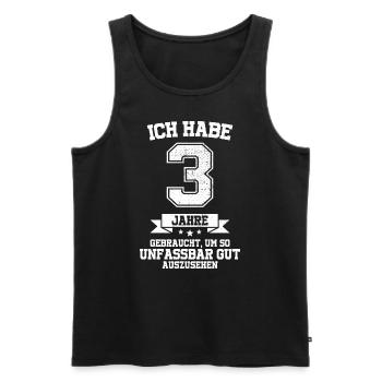 3. Geburtstag Geschenk Habe 3 Jahre Gebraucht - Männer Premium Bio Tank Top - Schwarz - Vorne - Michal (187cm)