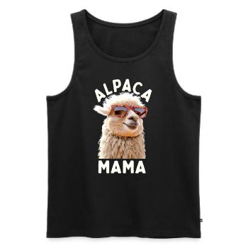 Alpaca Mama Alpaca Mother Llama Mother's Day Alpaca - Men's Premium Organic Tank Top - black - Front - Michal (187cm)