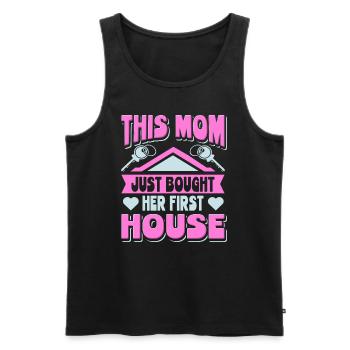 Homeowner Mama This Mom Bought Her First House - Men's Premium Organic Tank Top - black - Front - AI Model Male 178 light (178cm)