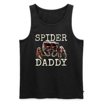 Spinnen Vater Spider Daddy Vogelspinnen Dad Spinne - Männer Premium Bio Tank Top - Schwarz - Vorne - Michal (187cm)