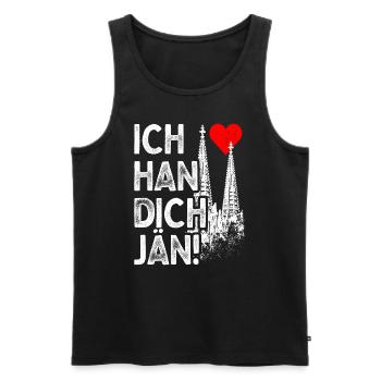 Ich Han Dich Jän Kölsch Kölle Kölner Karneval Köln - Männer Premium Bio Tank Top - Schwarz - Vorne - Michal (187cm)