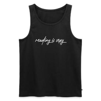 Reading Is Sexy Bookworm Bookworm Reading Books - Men's Premium Organic Tank Top - black - Front - Michal (187cm)