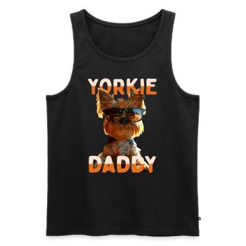 Yorkie Daddy Papa Fête des Pères Dad Yorkshire Terrier - Débardeur bio Premium Homme - noir - Devant - Michal (187cm)