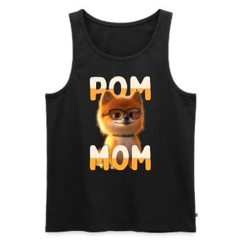 Pom Mom Pomeranian Mommy Spitz Mom Mother's Day Mom - Men's Premium Organic Tank Top - black - Front - AI Model Male 178 light (178cm)