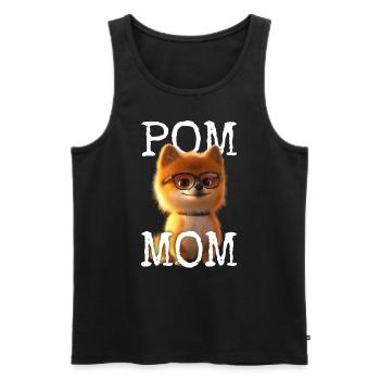 Pom Mom Pomeranian Mommy Spitz Mom Mother's Day Mom - Men's Premium Organic Tank Top - black - Front - AI Model Male 178 light (178cm)