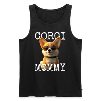 Corgi Mommy Hund Mama Corgis Muttertag Welsh Corgi - Männer Premium Bio Tank Top - Schwarz - Vorne - Michal (187cm)