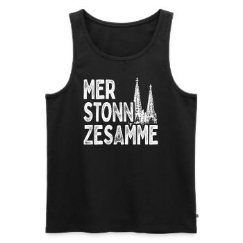 Cologne Mer Stonn Zesamme Dom Karneval Kölsch Kölner - Débardeur bio Premium Homme - noir - Devant - Michal (187cm)