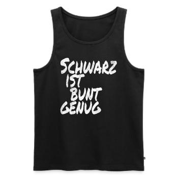 Schwarz Ist Bunt Genug Gothic Black Metal Emo - Männer Premium Bio Tank Top - Schwarz - Vorne - AI Model Male 178 light (178cm)