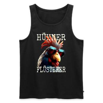 Chickens Whisperer Rooster Chicken Daddy Farmer Chicken - Men's Premium Organic Tank Top - black - Front - Michal (187cm)