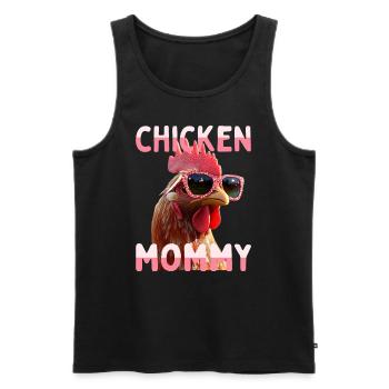 Chicken Mommy Chicken Mom Farmer's Wife Mother's Day Chickens - Men's Premium Organic Tank Top - black - Front - AI Model Male 178 light (178cm)