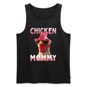 Chicken Mommy Chicken Mom Farmer's Wife Mother's Day Chickens - Men's Premium Organic Tank Top - black - Front - AI Model Male 178 light (178cm)