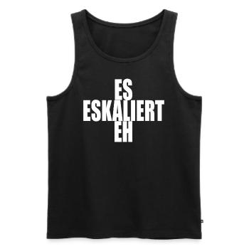 Es Eskaliert Eh Party Club Junggesellenabschied - Männer Premium Bio Tank Top - Schwarz - Vorne - Michal (187cm)