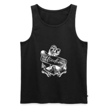 Usedom -Insel Usedom-Ostsee Urlaub - Männer Premium Bio Tank Top - Schwarz - Vorne - Michal (187cm)