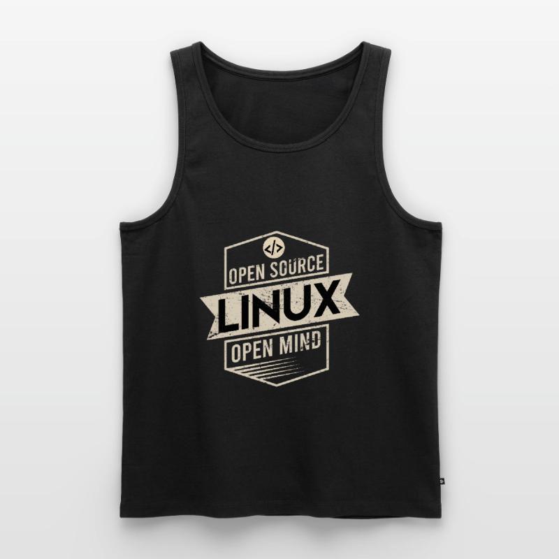 Système d’exploitation Open Source Open Mind Linux Débardeur bio Premium Homme