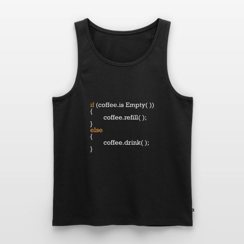 Programmierer Kaffee Witz Programmcode Scherz Männer Premium Bio Tank Top