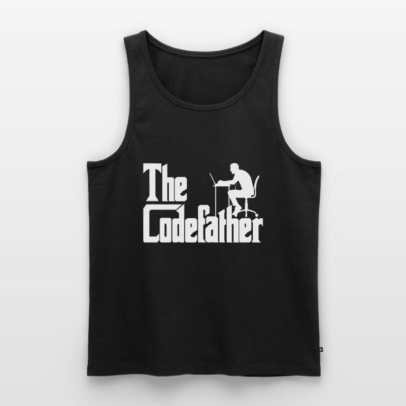 Code code développeur Codefather Spruch Débardeur bio Premium Homme