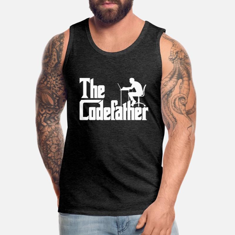 Code code développeur Codefather Spruch Débardeur bio Premium Homme