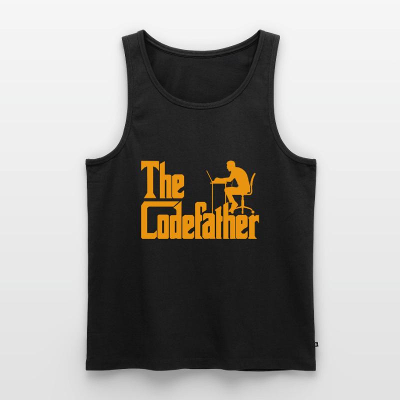 Developer Fun Saying The Codefather Coder Men's Premium Organic Tank Top