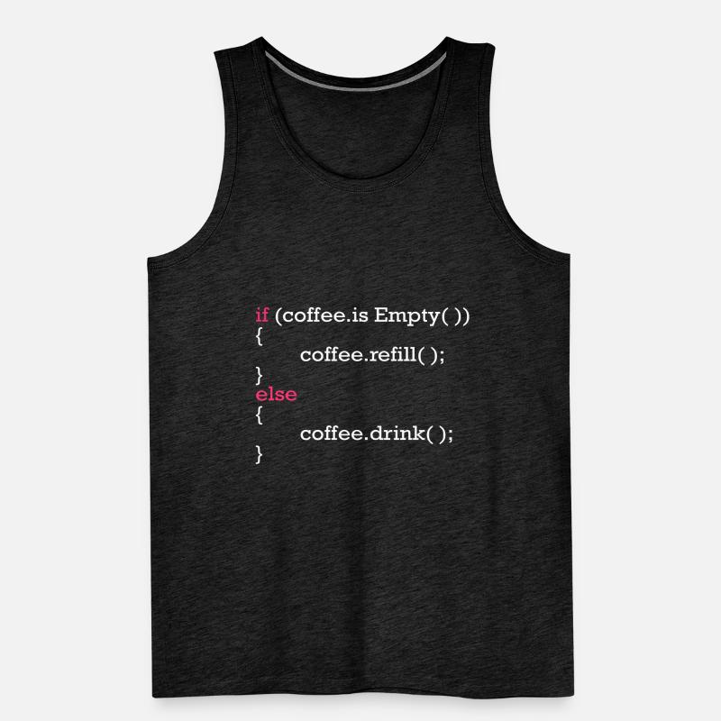 Programmcode Kaffee nachfüllen IT Entwickler Männer Premium Bio Tank Top