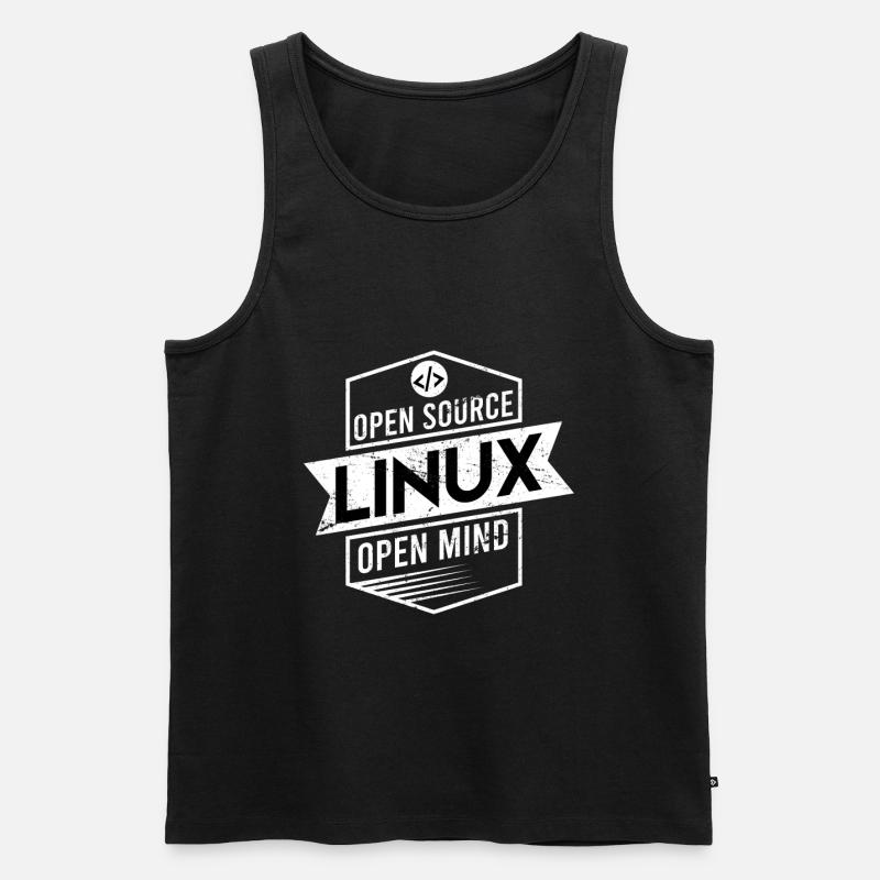 Programmeurs Linux cadeau open source - Débardeur bio Premium Homme - noir