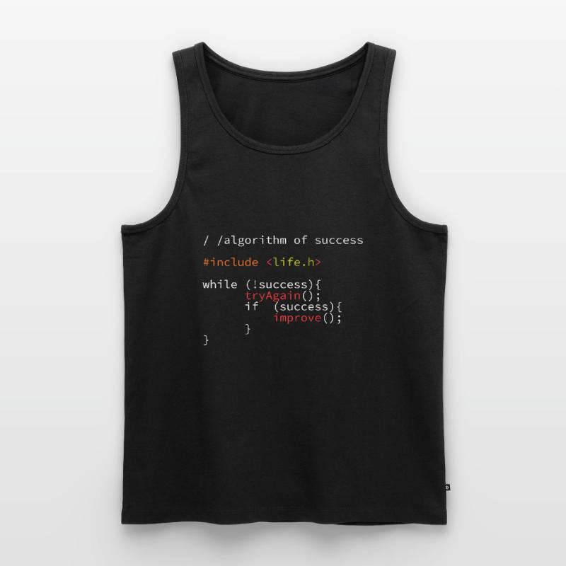 Algorithm of success Nerd Programmcode Entwickler Männer Premium Bio Tank Top
