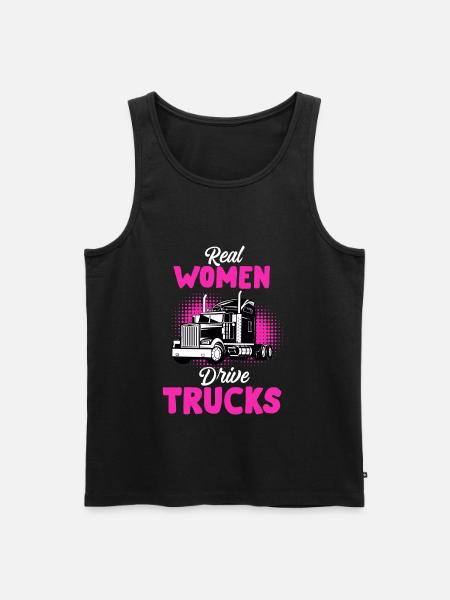 Truck Driver Trucker Woman Truck Gift - Men's Premium Organic Tank Top - black