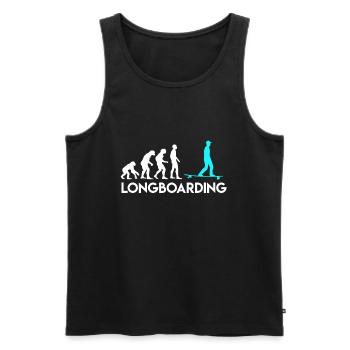 Monkey Human Longboarder Evolution Evolution - Men's Premium Organic Tank Top - black - Front - AI Model Male 178 light (178cm)