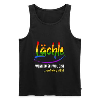 Lächle wenn du Schwul bist Gay Pride LGBT Pride - Männer Premium Bio Tank Top - Schwarz - Vorne - Michal (187cm)