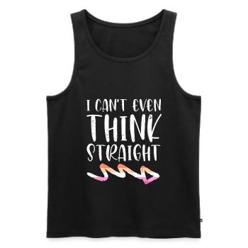 I can't even think straight lesbian saying - Men's Premium Organic Tank Top - black - Front - Michal (187cm)