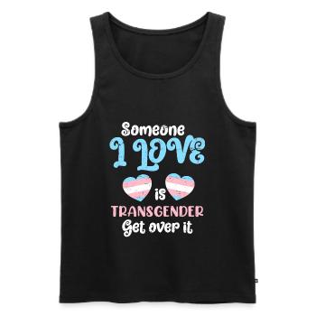 Transsexualität Transgender Spruch Trans Liebe - Männer Premium Bio Tank Top - Schwarz - Vorne - AI Model Male 178 light (178cm)