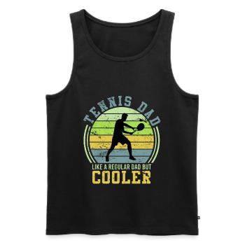 Tennis Dad wie ein normaler Dad nur cool Geschenk - Männer Premium Bio Tank Top - Schwarz - Vorne - Michal (187cm)