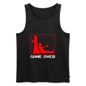 Game Over Wedding Marriage Groom Bachelor - Men's Premium Organic Tank Top - black - Front - Michal (187cm)