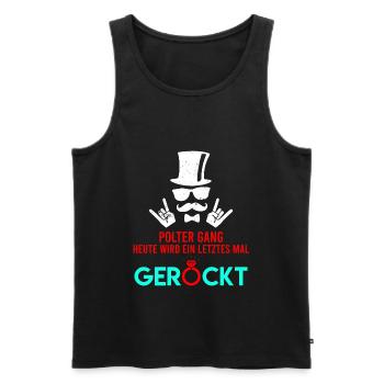 Junggeselle Junggesellenabschied Polterabend - Männer Premium Bio Tank Top - Schwarz - Vorne - Michal (187cm)
