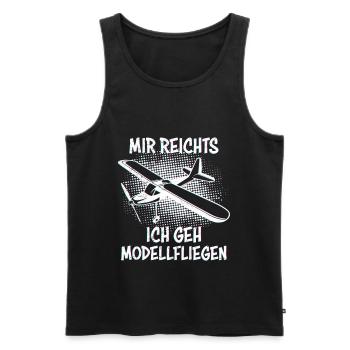 Mir reichts ich geh Modellfliegen Modellflugzeug - Männer Premium Bio Tank Top - Schwarz - Vorne - Michal (187cm)